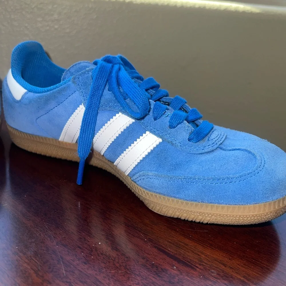 adidas Samba ADV Bluebird, White & Gum Skate Shoes - Picture 6 of 12